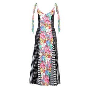 RACIL X Aquazzura Panarea Long Contrast Panel Cocktail Party Dress Sz 42/US 10